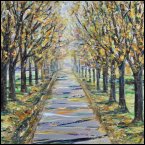 Archiv | Allee Lainzer Tiergarten Acryl auf Aluminium